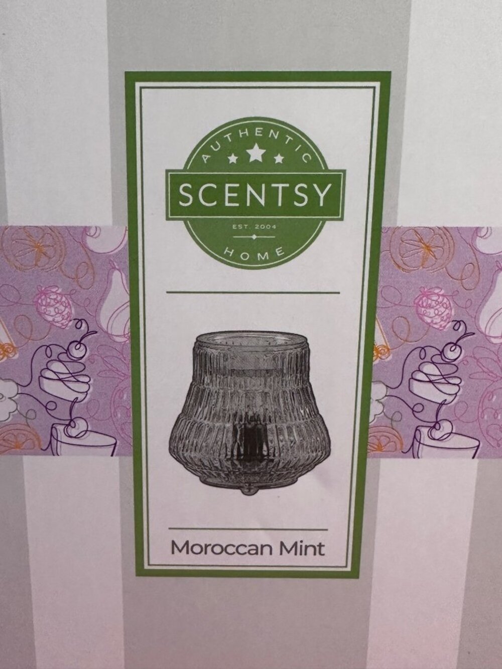 Scentsy Moroccan Mint Wax Warmer With Elegant Glass Design For Home Fragrance